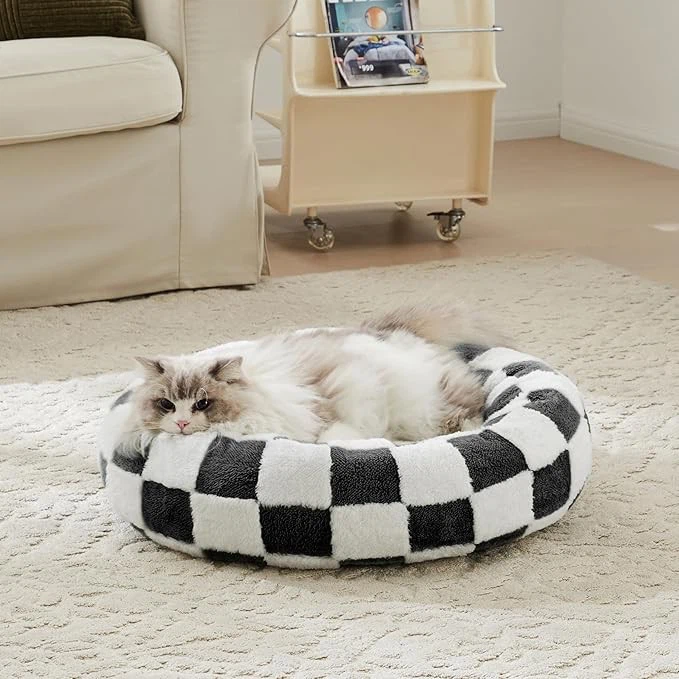 Retro Round Pet Calming Bed – OEM Available suppliers