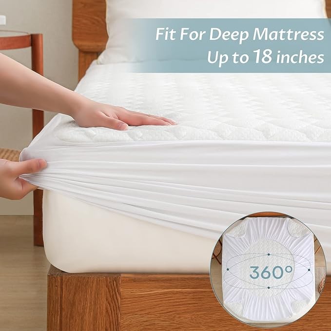 Queen Size Waterproof Quilted Mattress Protector (18'' Deep Pocket) price